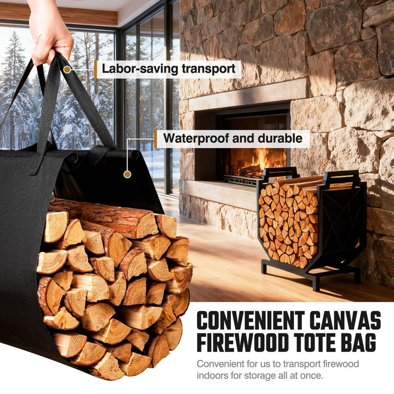 Support à bois pour l'extérieur