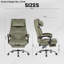 Chaise ergonomique en velours à haut dossier-367375803