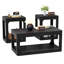 Ensemble de 3 tables basses de salon de style moderne avec beaucoup d'espace de rangement et des bords lisses et arrondis pour une utilisation polyvalente dans n'importe quel espace.-1463582114