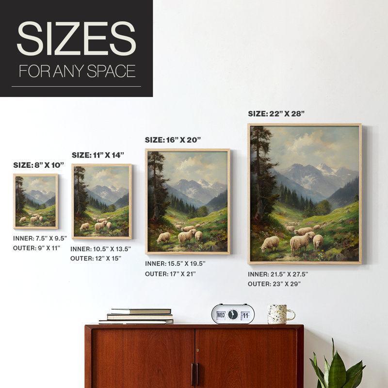 ANIMALS Series CECI, reproduction encadrée - bois massif, H 11 po x l 9 po
