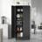 71"H Metal Garage Storage Cabinet with Wheels and Lock,  4 Adjustable Shelves