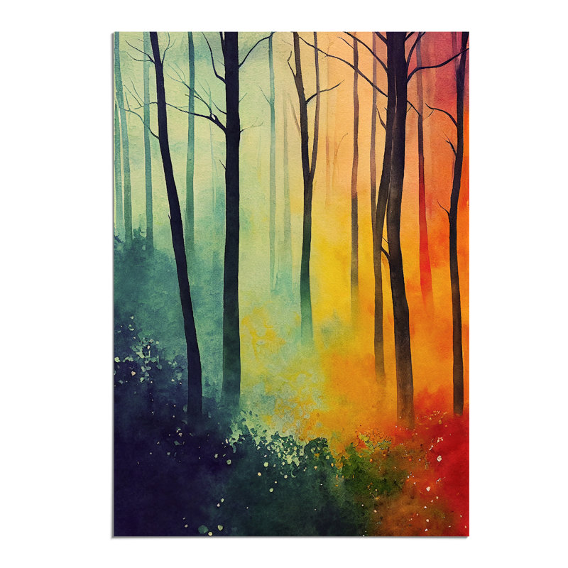 Vibrant Forest No.2 - Wall Art, 29.70cm H x 21cm W, Paper, No Matte