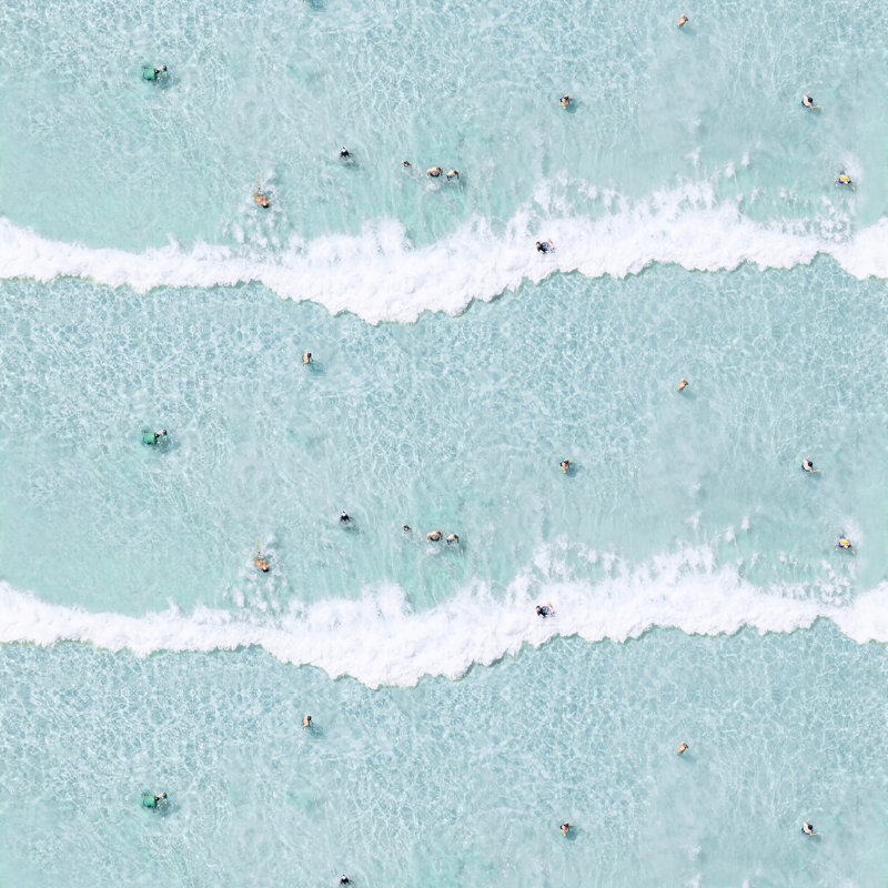 Rouleau de papier peint L 10 pi x l 24 po Ocean Swimmers, Non encollé