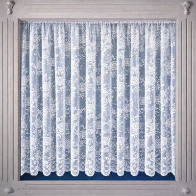 Floral Ruffled Cafe Curtain