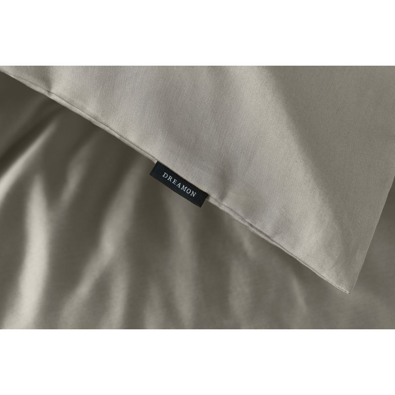 Abdalkhalq Solid Colour Duvet Cover Set with Pillowcases Included, Taupe, 135 x 200cm Duvet Cover + 1 Pillowcase
