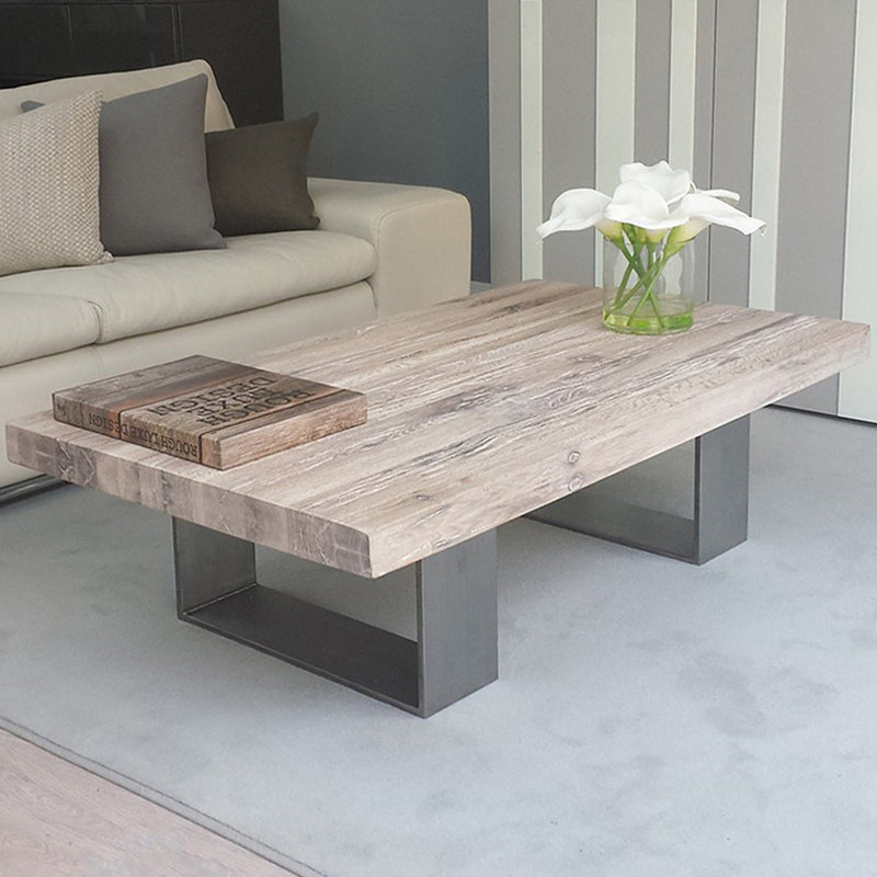 Table basse de style champêtre américain, H 17,7 po x L 47,2 po x l 23,6 po