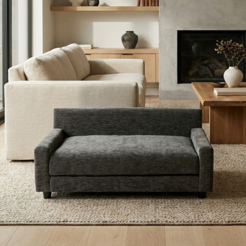Canapé-lit pour chien Metro Collection, Grand (H 16 po x l 40 po x P 26 po), Gris anthracite
