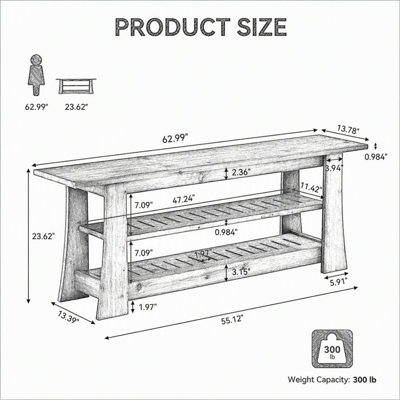 Upholstered Bench with Shoe Storage