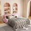 Grand canapé-lit escamotable de 73,2 po, canapé-lit convertible 3 en 1, causeuse en velours multifonctionnel, rose-129442209