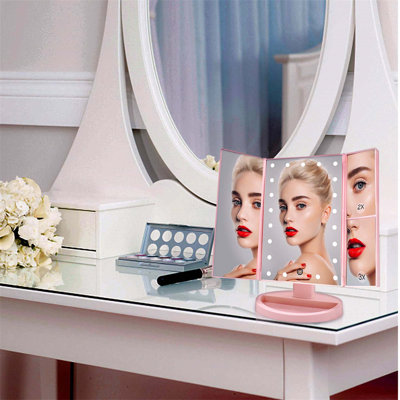 Demetrias Plastic Rectangle Freestanding Vanity Mirror