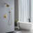 Rainfall & Waterfall Dual Shower System with Pressure Balance Valve & Handheld Showerhead