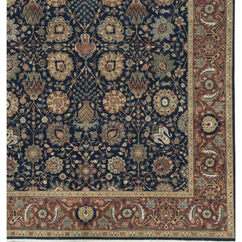 One-of-a-Kind Rectangle 11'10" X 14'9" Hand Knotted Area Rug