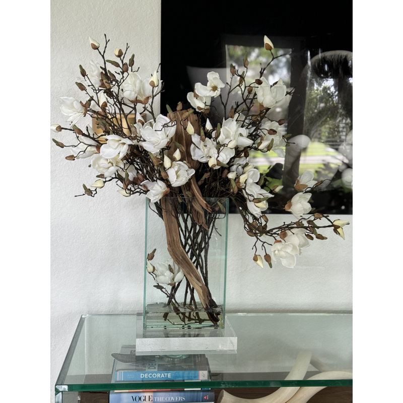 White Magnolias In 16″ Tall Casa Moderna