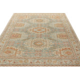 Distressed Homage Hand Knotted Wool Geometric Area Rug