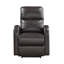 Fauteuil inclinable électrique 1 pièce brun en similicuir rembourré moderne