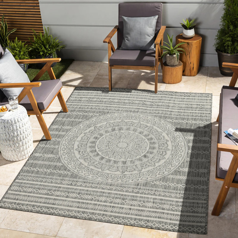 2 Ft. 7 In. X 3 Sunshine Gchar2018 Silver Area Rug - Polypropylene, Stain-, For Indoor/outdoor Use, & Pet Congenial In., Stain , , Accommodating