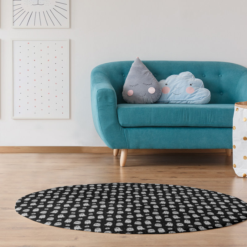 Chenille Indoor Rug, Round 5'