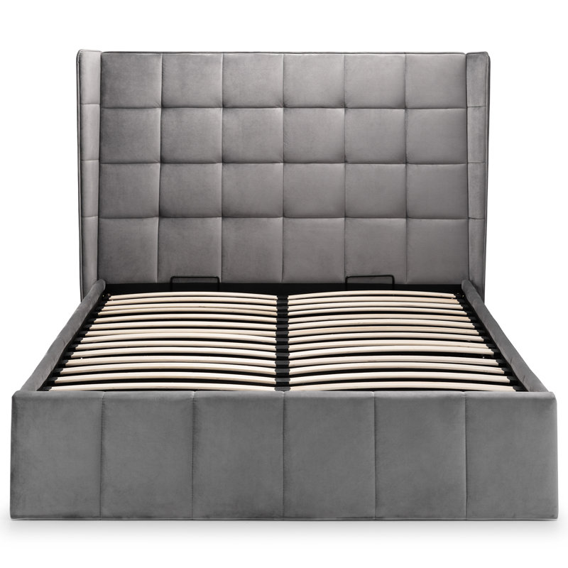 Bormann Upholstered Storage Bed, Kingsize (5'), Grey