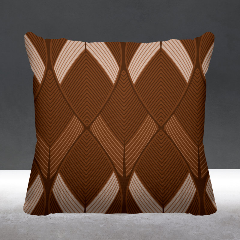 Coussin décoratif intérieur / extérieur Nora, L 17 po x H 17 po, Terre cuite