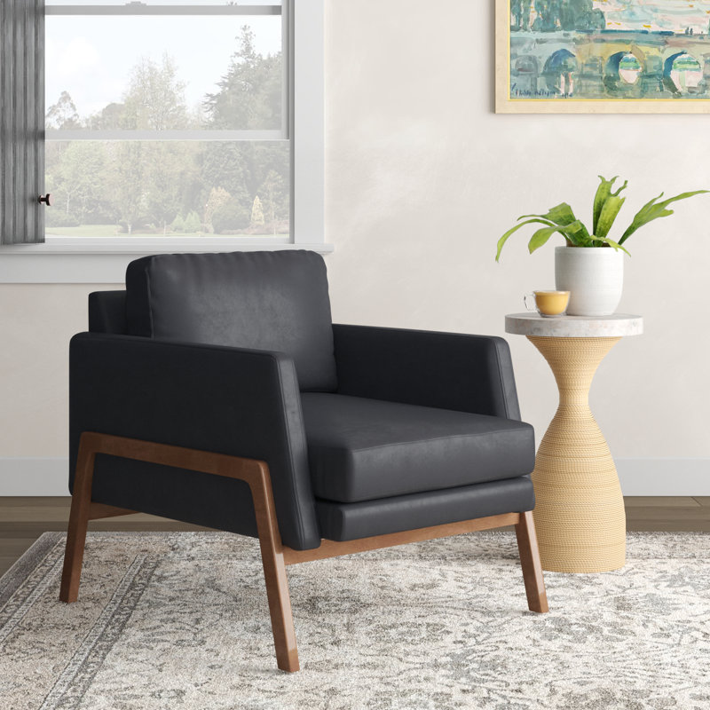 Bodie Upholstered Club Chair, Heirloom Black 