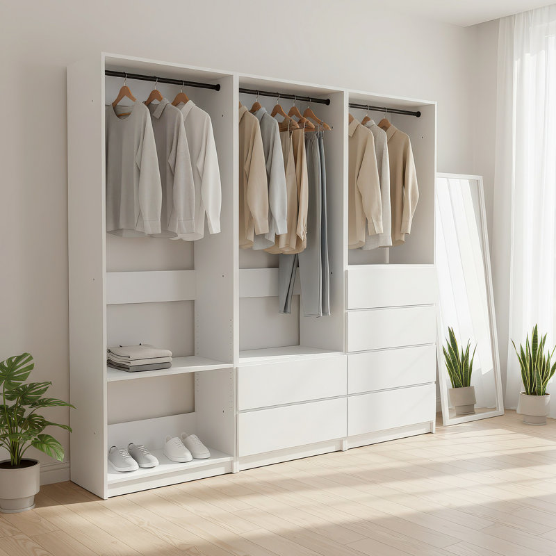 Système de garde-robe autoportant en bois