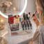 Organisateur de maquillage transparent en acrylique avec tiroir pour le rangement de la coiffeuse, des bijoux et des cosmétiques - Cadeau de Noël et de la fête des Mères
