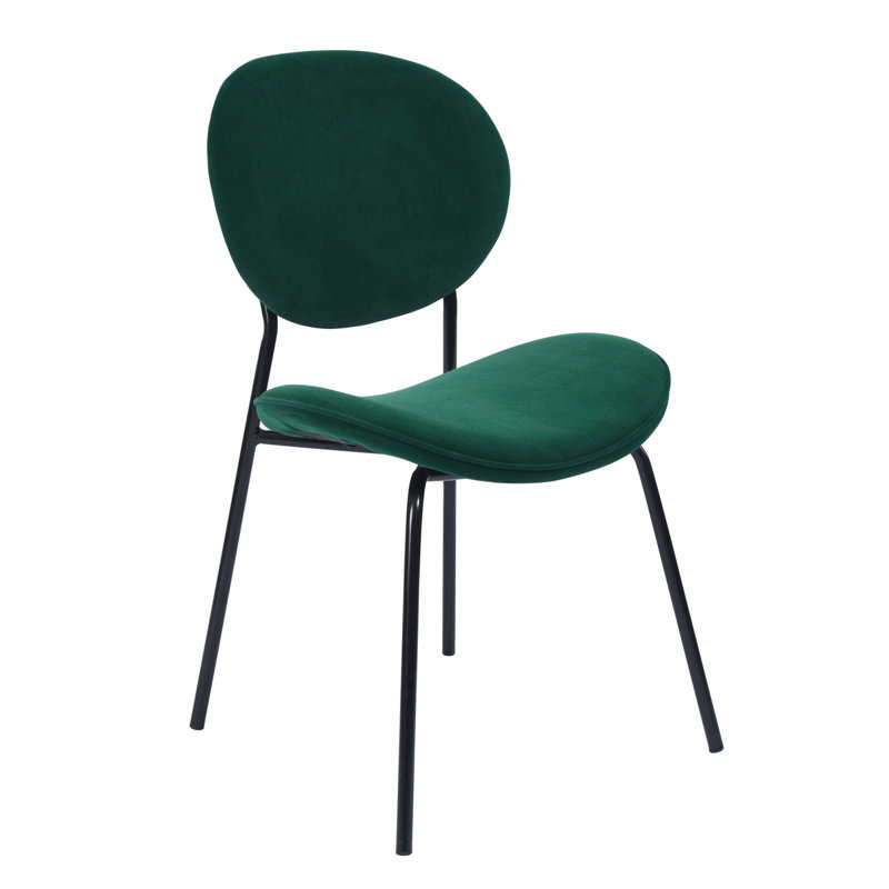 Alaya 137.2cm H Velvet Upholstered Side Chair, Green