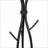 Coat Racks Free Standing 8 Hook Hall Tree, 74"H Black Metal Modern for Entryway | Black | Metal