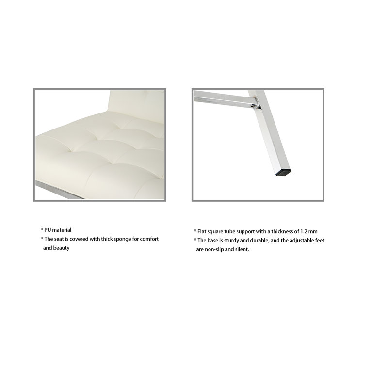 Tabouret de comptoir 25,4 po Gurtrue, Blanc