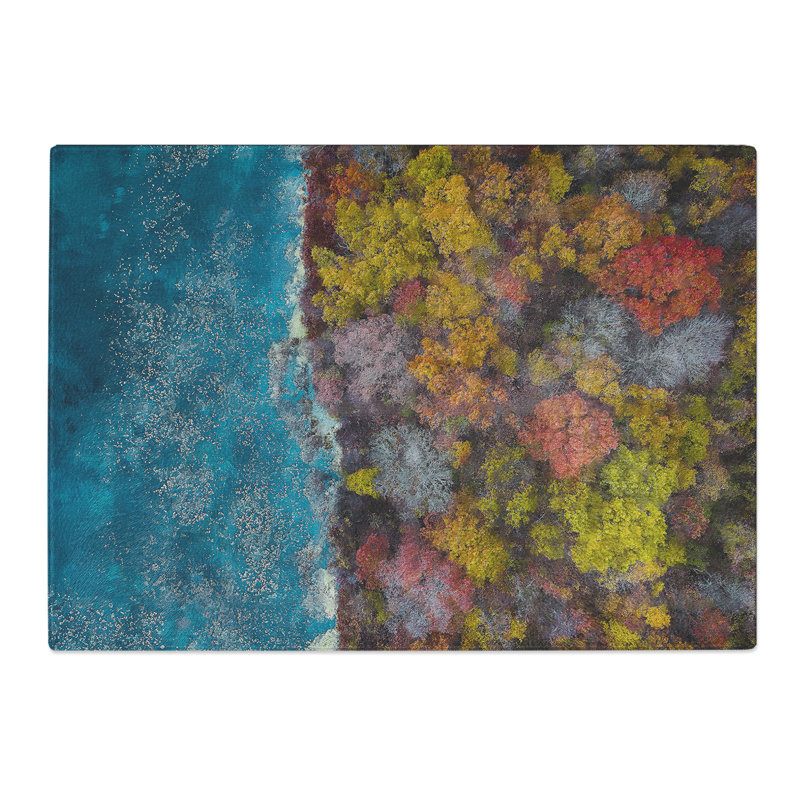 Tempered Glass Forest View Chopping Board, 20 cm x 28.5 cm