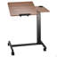 Table de lit, table de chevet mobile avec plateau rabattable et 4 roulettes