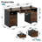 Luing 59'' Executive Desk with 2 File and Storage Drawers, Computer Writing Desk with Keyboard Tray and 2 Open Compartments for Home Office-862707040