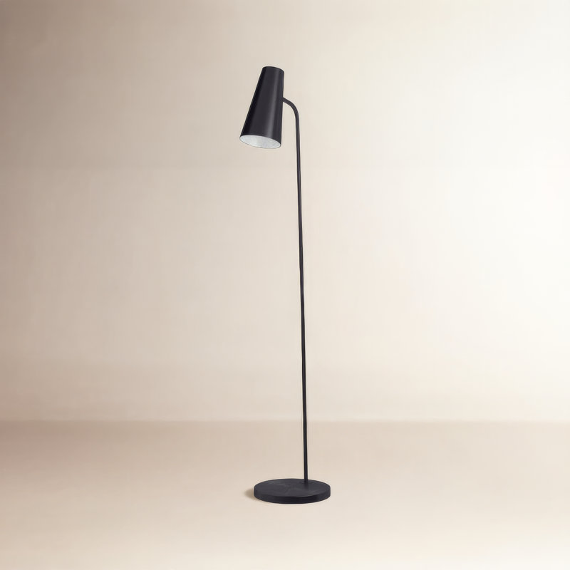 Lampe sur pied arquée 66 po Kelt, Noir