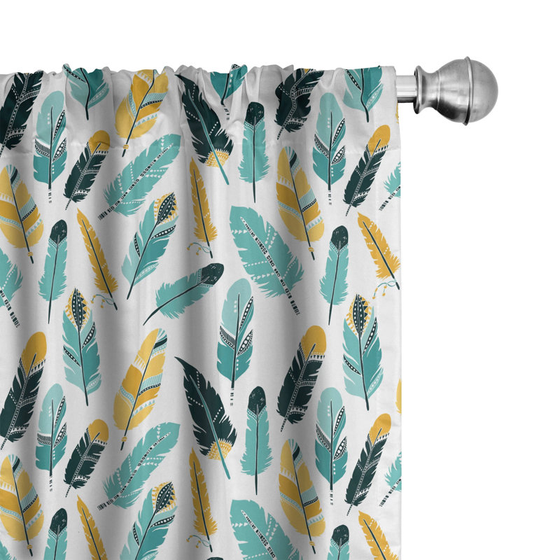 Feather Semi-Sheer Rod Pocket Curtain Panels, 28" x 63"