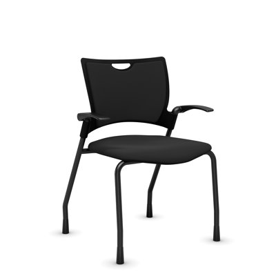 Bella Plastic Upholstered Stackable Chair from 9to5 Seating