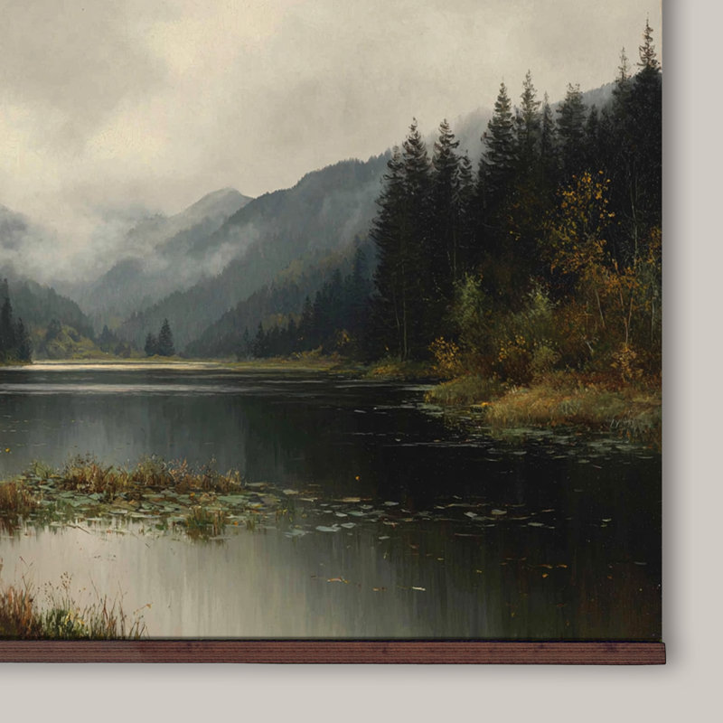 Art mural sur toile Misty Mountain, H 32 po x l 48 po