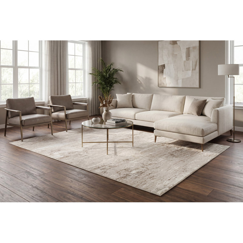 Newhouse 2571-190 Crème / gris, Rectangle 5 pi 3 po x 7 pi 7 po