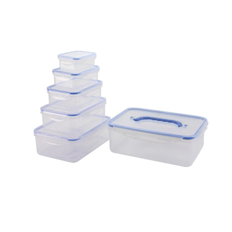 Contenant alimentaire transparent en plastique avec couvercle à pression - Durable, empilable, le joint hermétique garde les aliments frais et prévient les déversements - Idéal pour ranger les restes, la préparation des repas, le pique-nique et l'utilisation quotidienne (30)