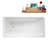 59" Streamline Soaking Freestanding Tub and Tray With Internal Drain-101697850