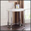 Table de bout ronde avec support en forme de X