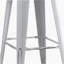 Tabourets de bar sans dossier, légers, industriels, contemporains, rustiques, rétro, costaux, en métal, sans dossier et avec 4 pieds (seulement les chaises)
