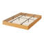 Cadre de lit plateforme en bois massif, profil bas, sans tête de lit, lattes robustes, silencieux et montage facile – Couleur pin