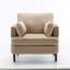 Mid-Century Modern Corduroy Barrel Accent Chair -1160832807