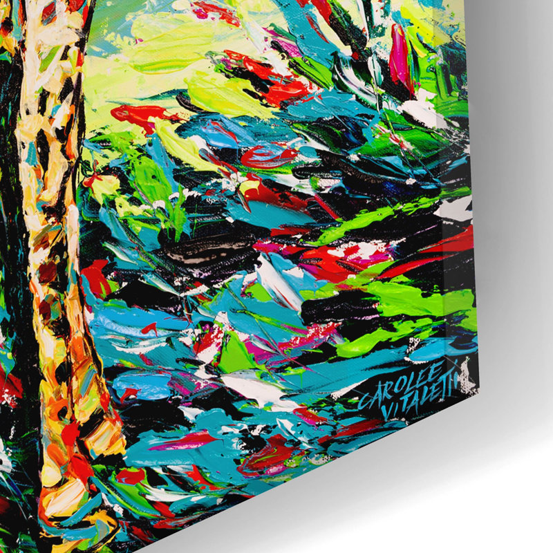 «Regal Giraffe 2» par Carolee Vitaletti, art mural en verre acrylique, H 24 po x l 12 po