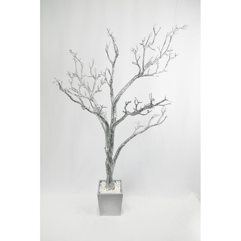 Plancher Manzanita en pot, H 48 po x l 26 po x p 12 po, Or