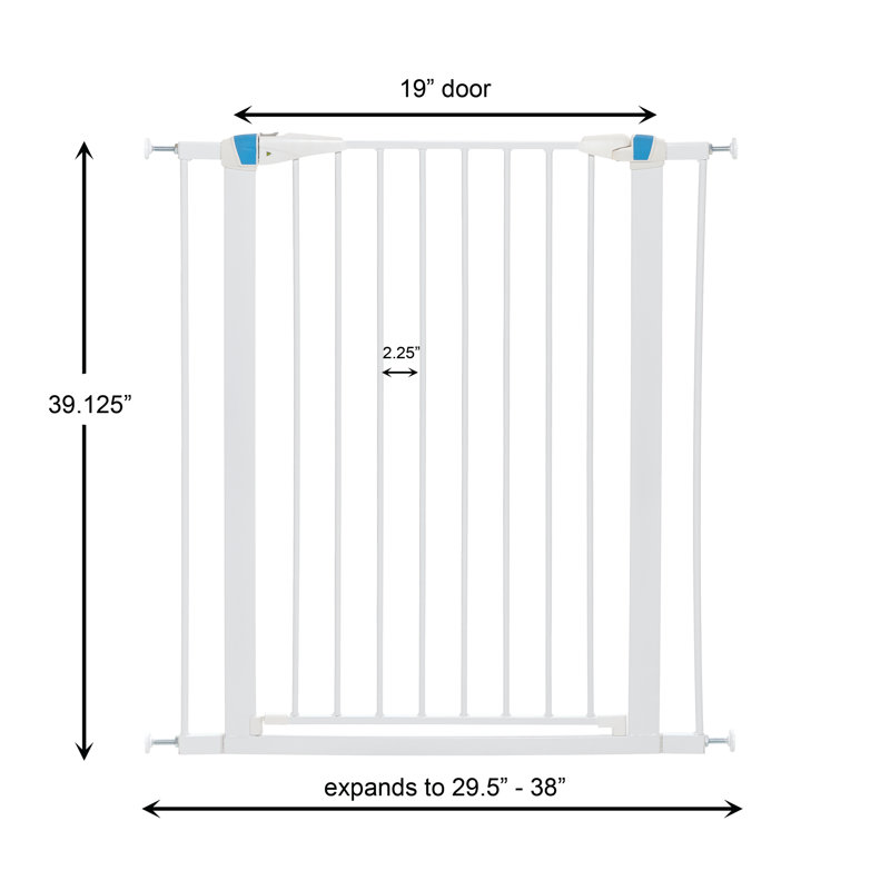 Barrière en acier pour animaux MidWest Homes, H 39 po x l 29 po x P 1,13 po, Blanc