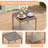 3-Piece Patio Bistro Set with Side Table & Cushions-1341489892