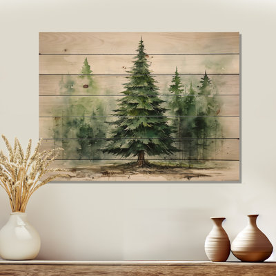 Minimalisme, pin, forêt I - pin sur bois
