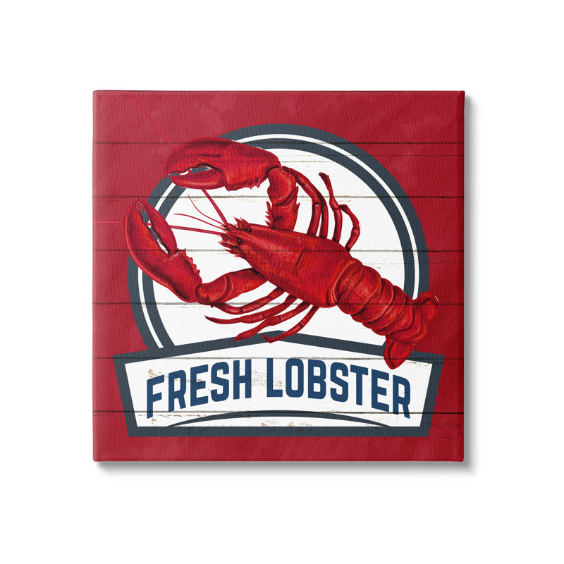 «Highland Dunes Red Fresh Lobster Expression» par Kim Allen, H 30 po x l 30 po x P 1,5 po