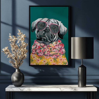 «Smug Pug» par Yvette St. Amant, reproduction d'art